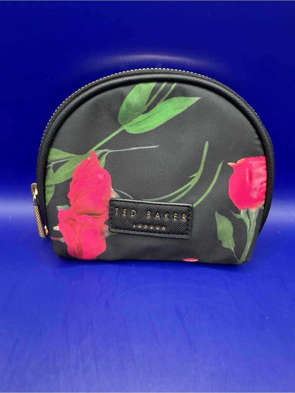 Ted Baker Black Floral Cosmetic Pouch